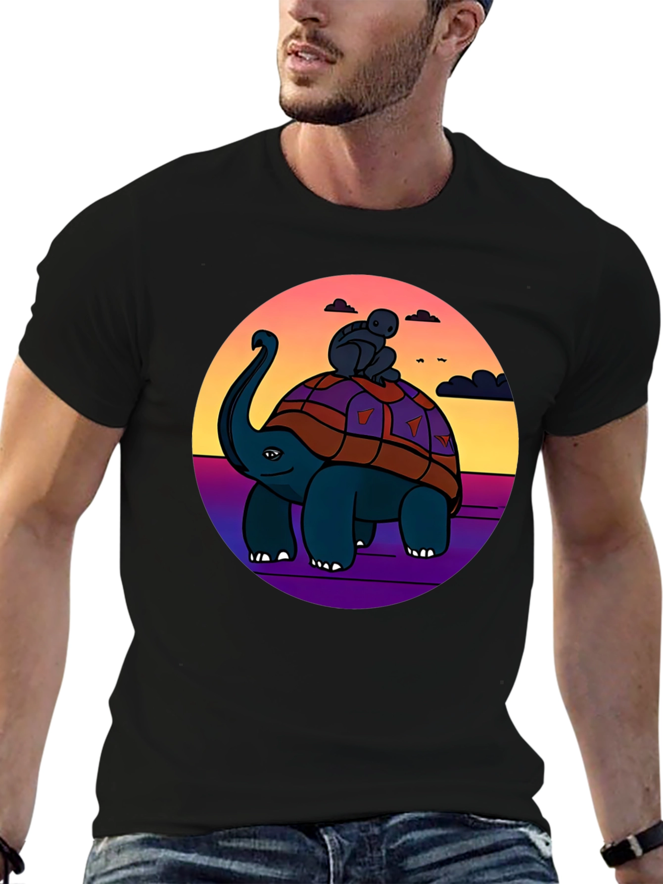 Turtle Rider Graphic Tee - Unique Comfort