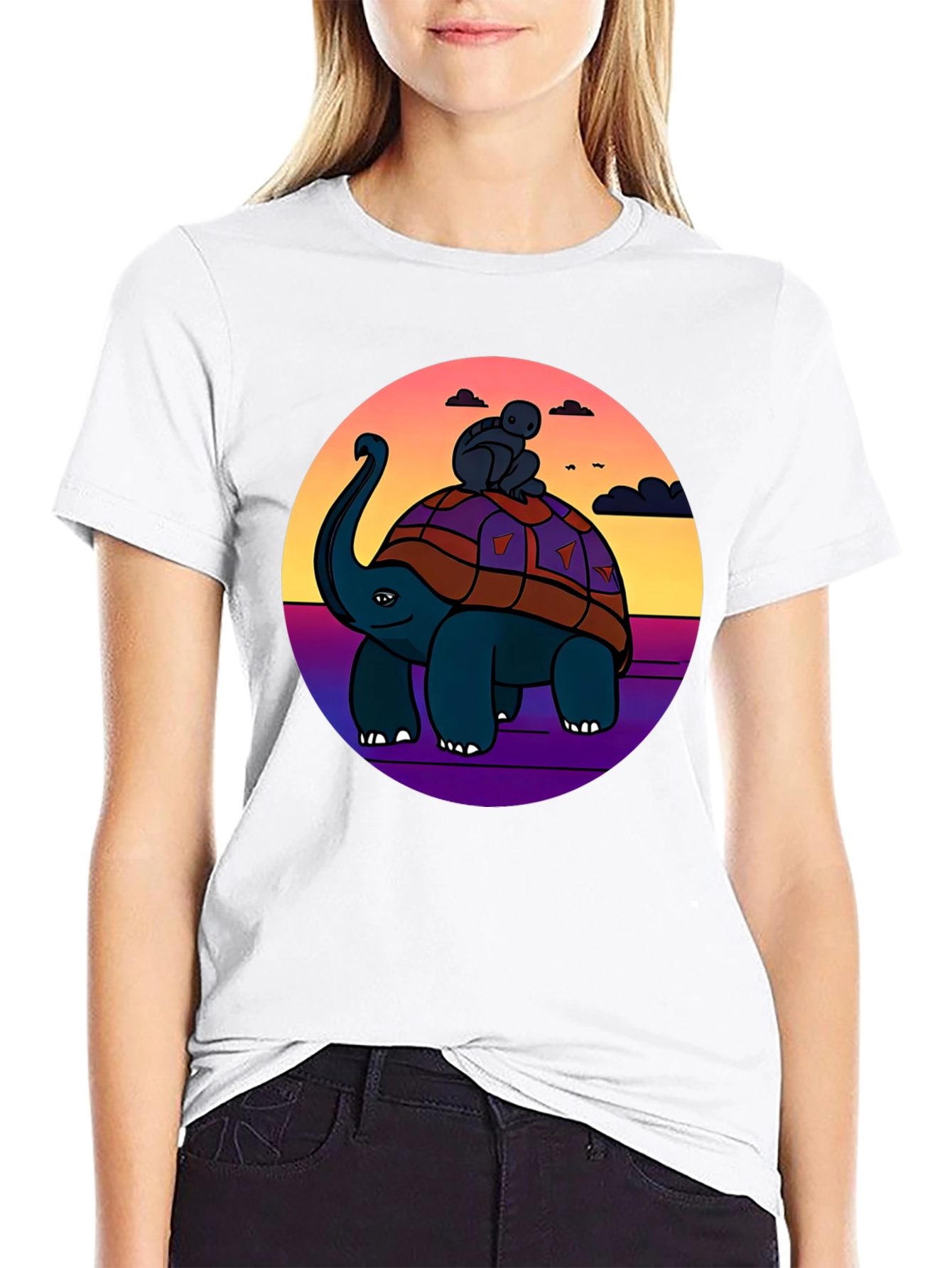 Turtle Rider Graphic Tee - Unique Comfort