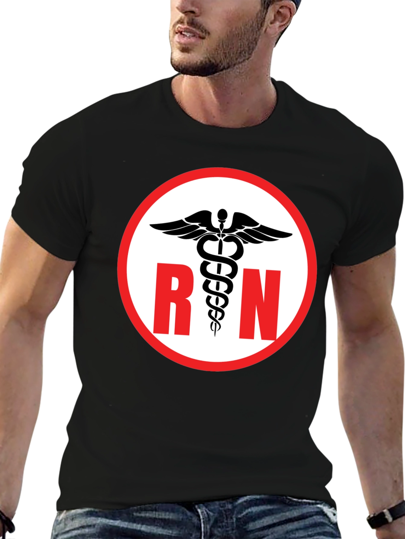 RN Caduceus Black T-Shirt