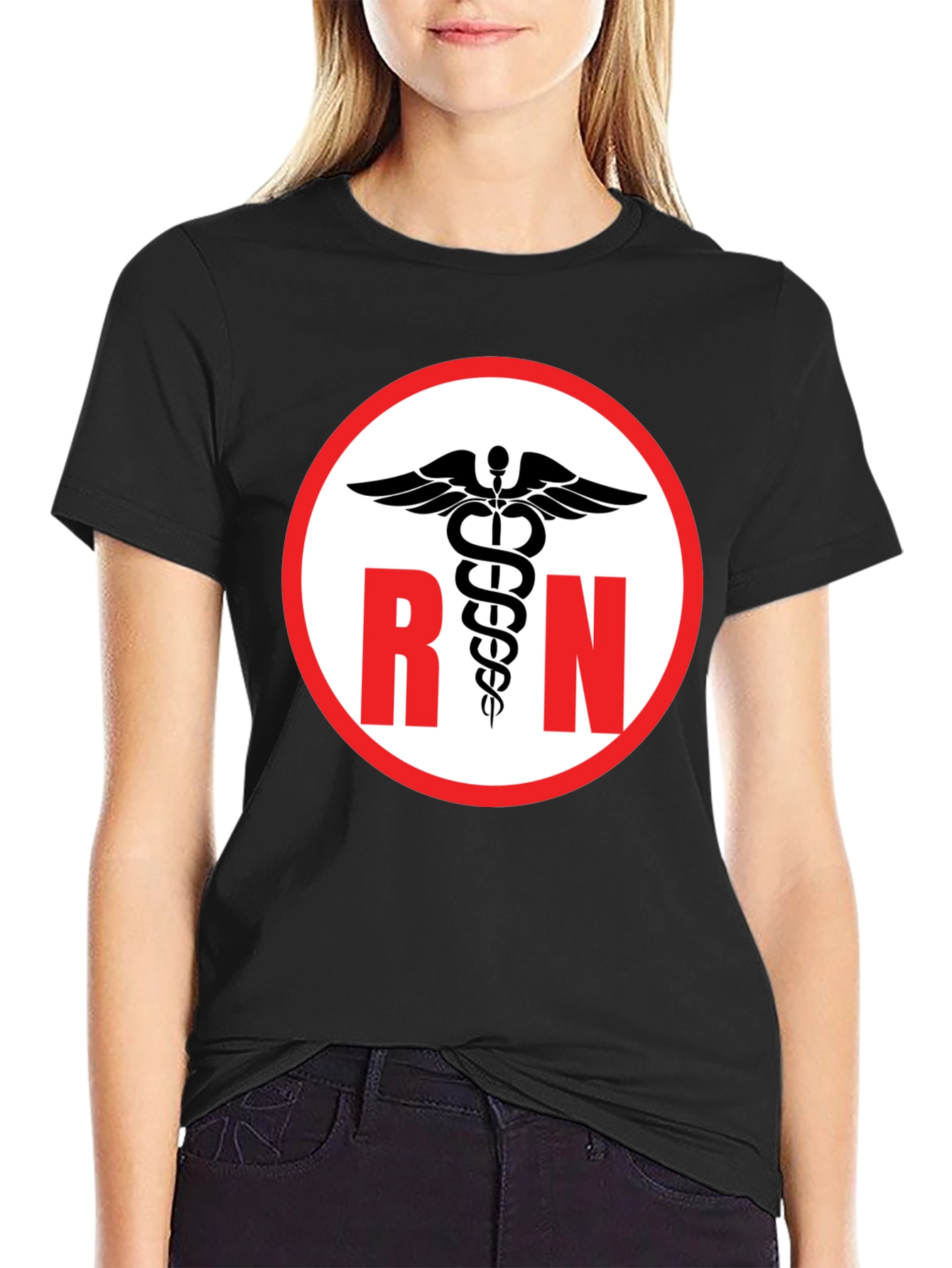 RN Caduceus Black T-Shirt