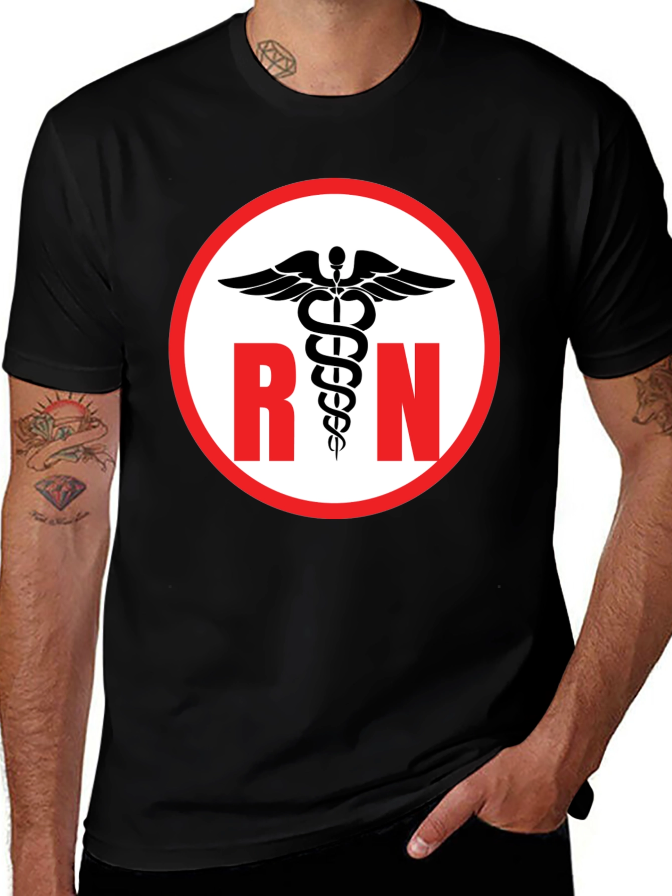 RN Caduceus Black T-Shirt