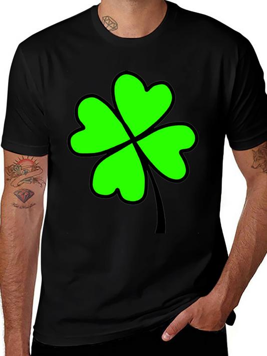 Lucky Clover T-Shirt - Black Graphic Tee