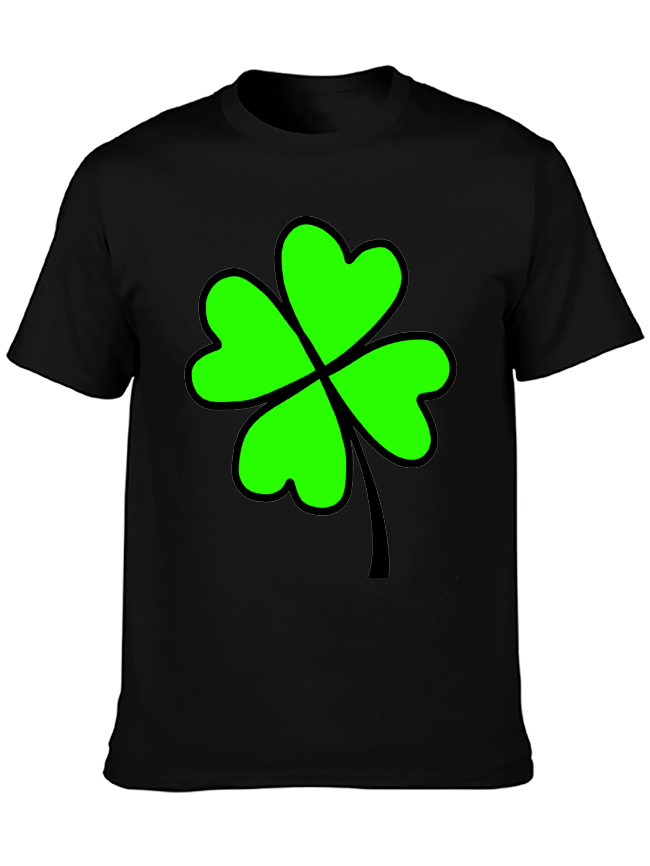 Lucky Clover T-Shirt - Black Graphic Tee