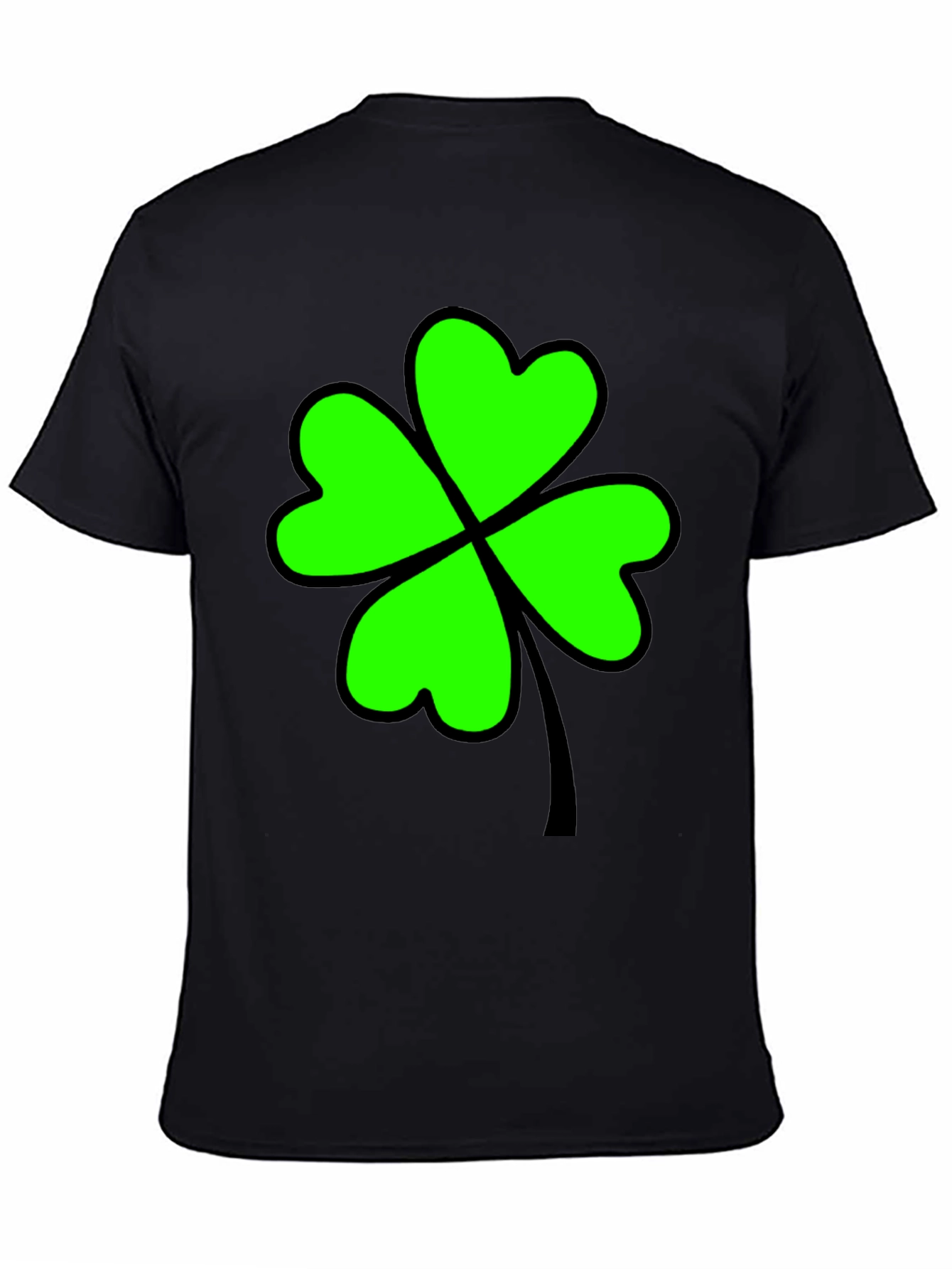 Lucky Clover T-Shirt - Black Graphic Tee