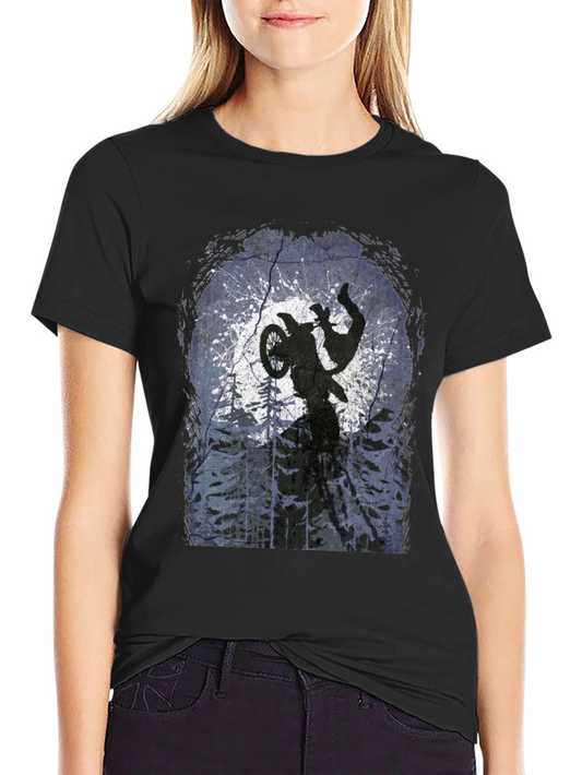 Dirt Bike Silhouette Graphic Tee