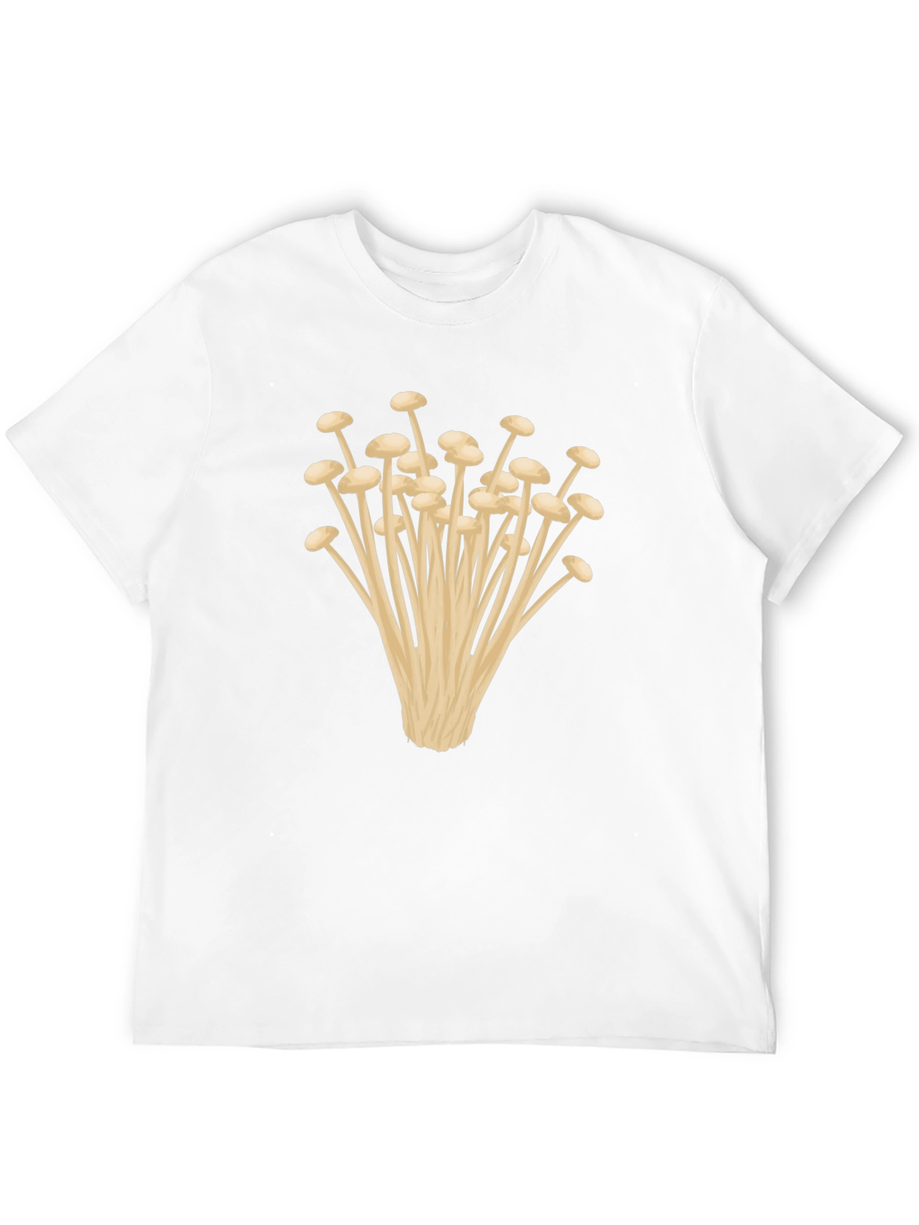 Enoki Mushroom Graphic Tee - Unisex Black T-Shirt