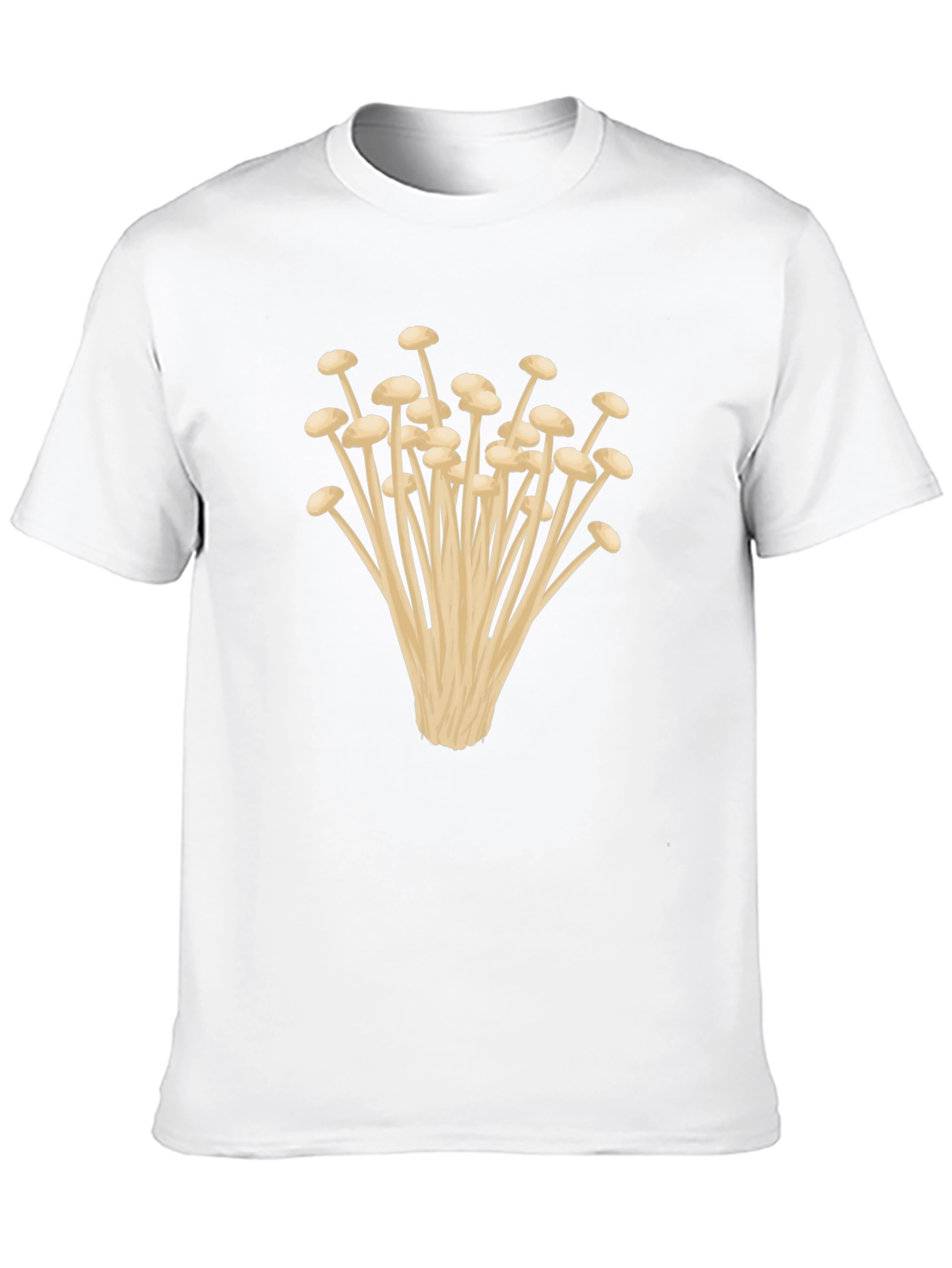 Enoki Mushroom Graphic Tee - Unisex Black T-Shirt