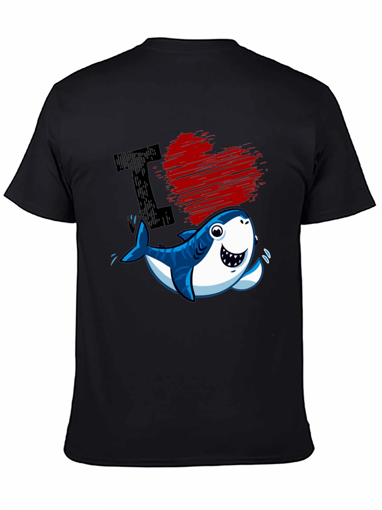 I Love Sharks T-Shirt - Cute Cartoon Graphic Tee