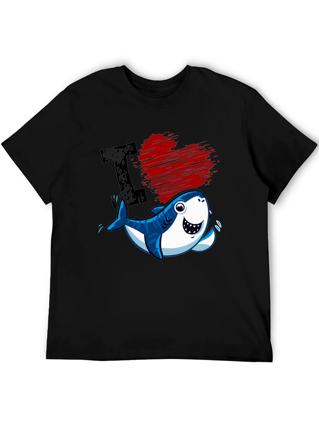 I Love Sharks T-Shirt - Cute Cartoon Graphic Tee