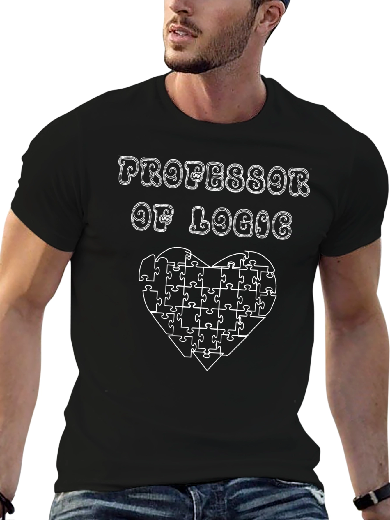 Professor of Logic T-Shirt - Puzzle Heart Tee