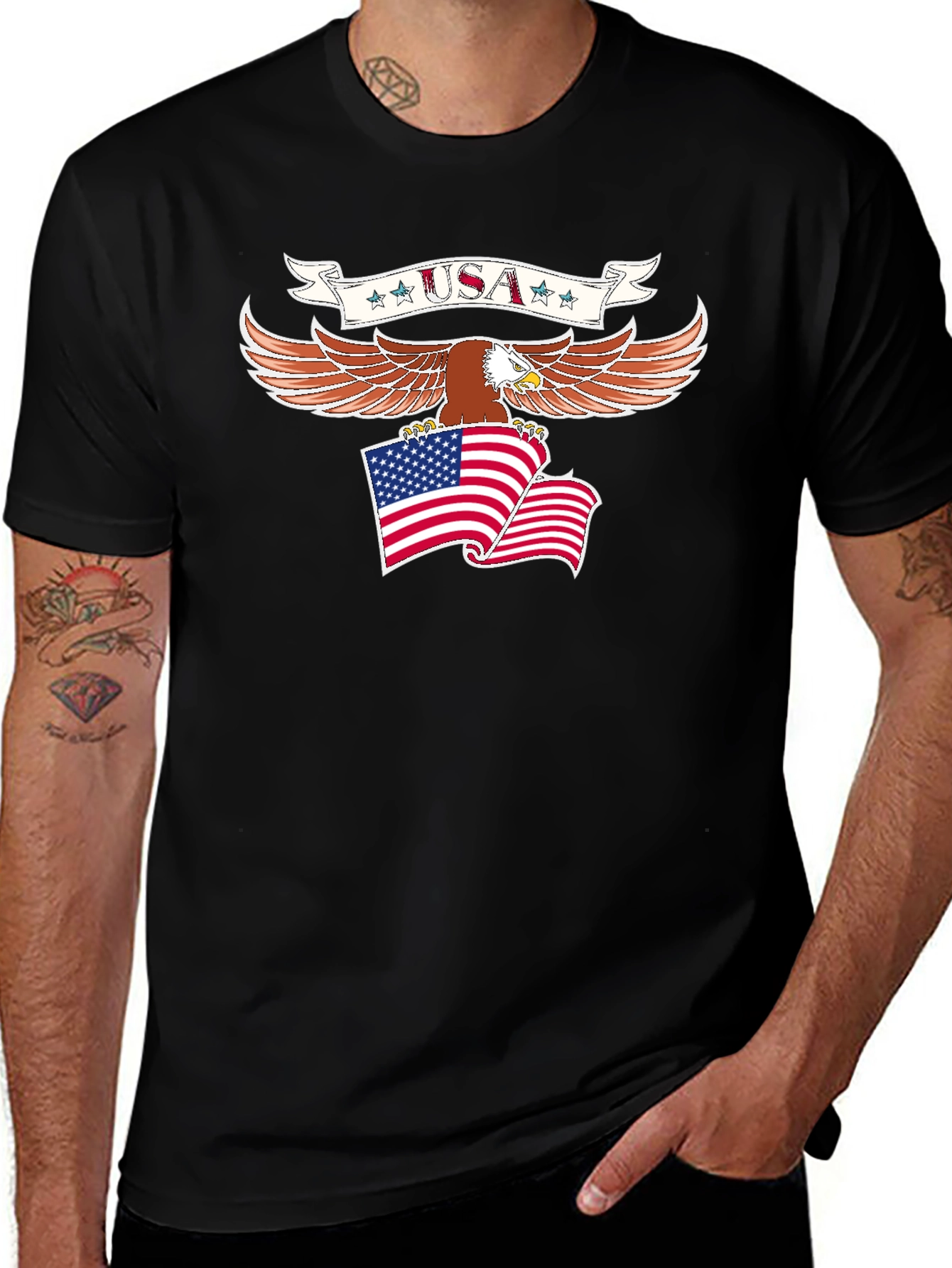 USA Eagle T-Shirt Patriotic Graphic Tee