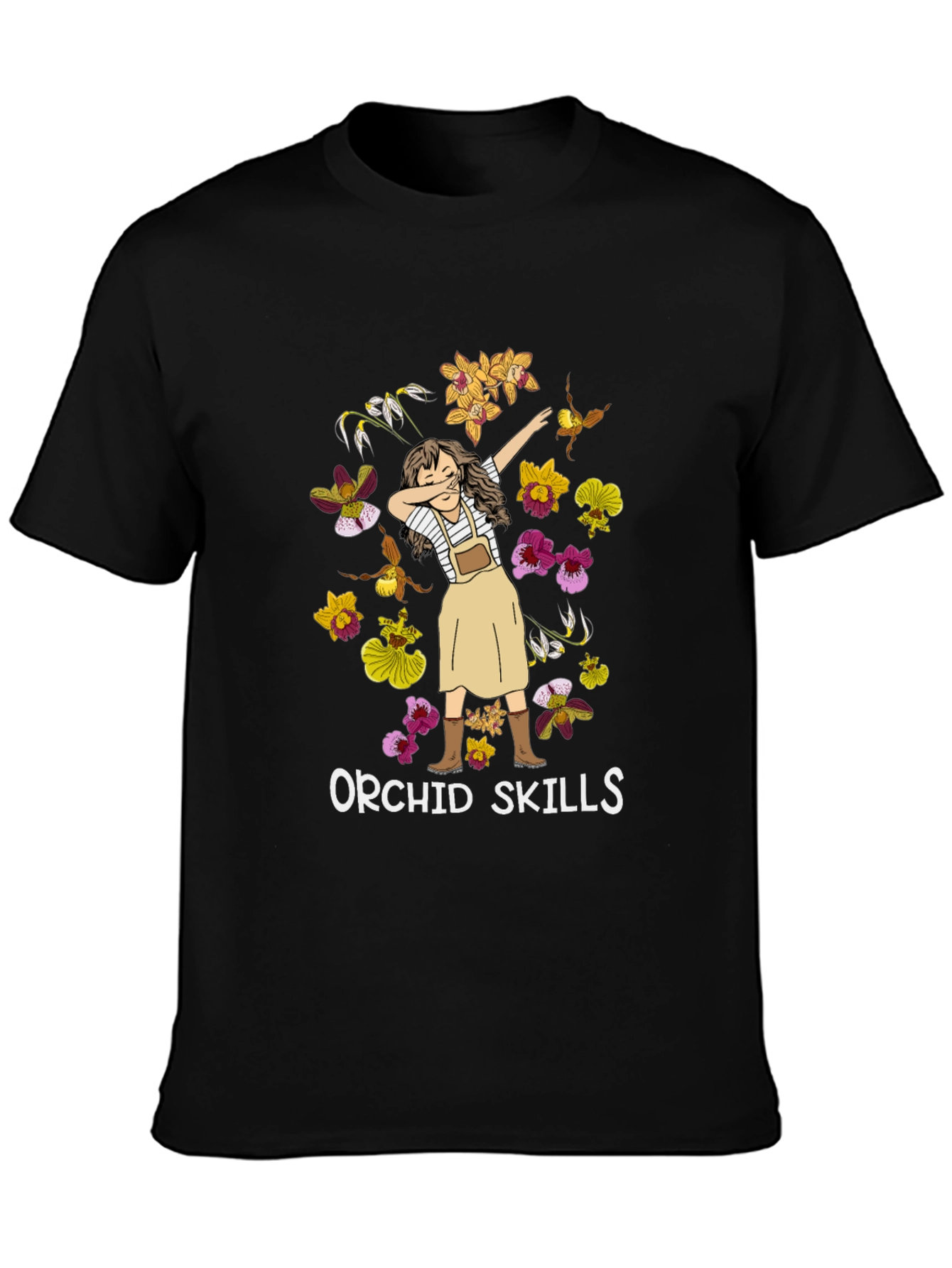 Orchid Skills Dabbing Girl T-Shirt