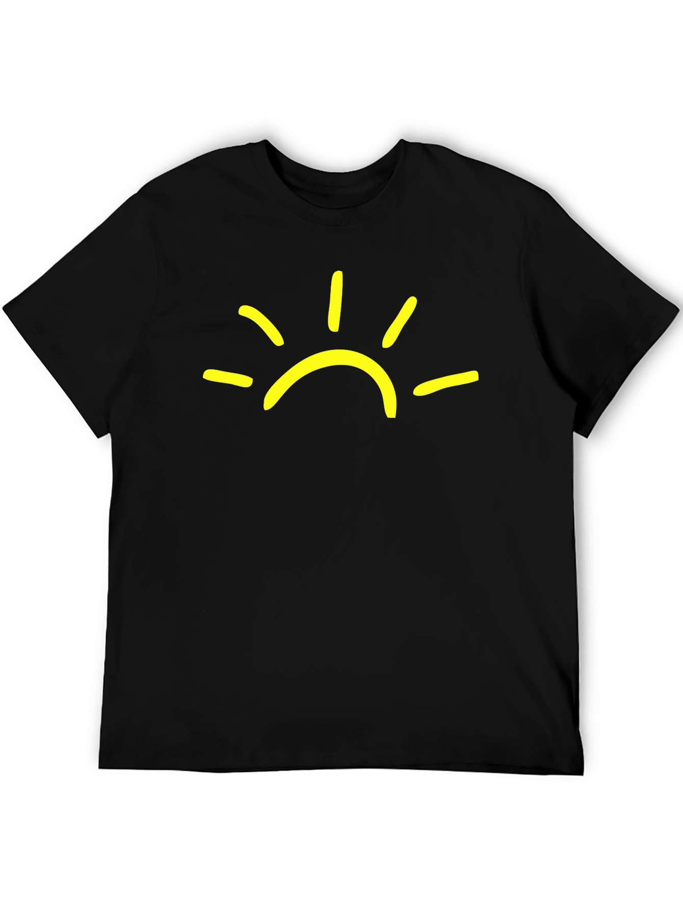Sunshine Graphic Tee - Black Casual T-Shirt