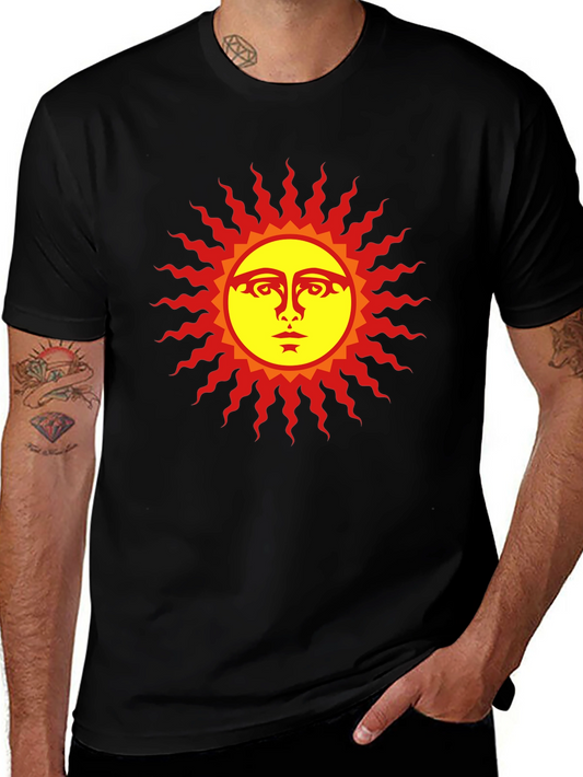 Sun Face Graphic Black T-Shirt