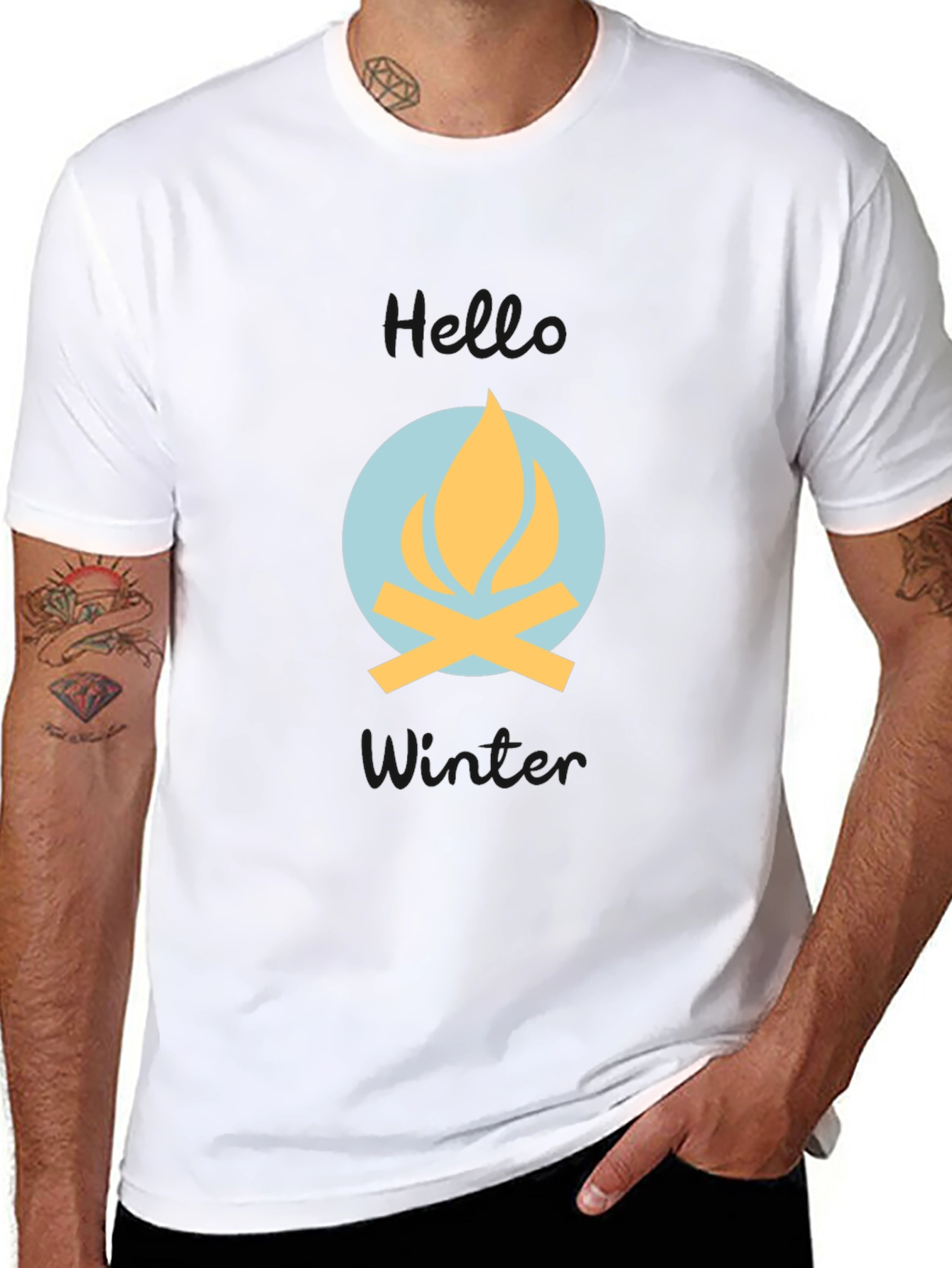 Campfire Graphic Tee - Cozy Winter Vibes