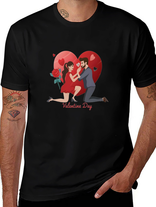 Valentines Day Proposal Graphic T-Shirt