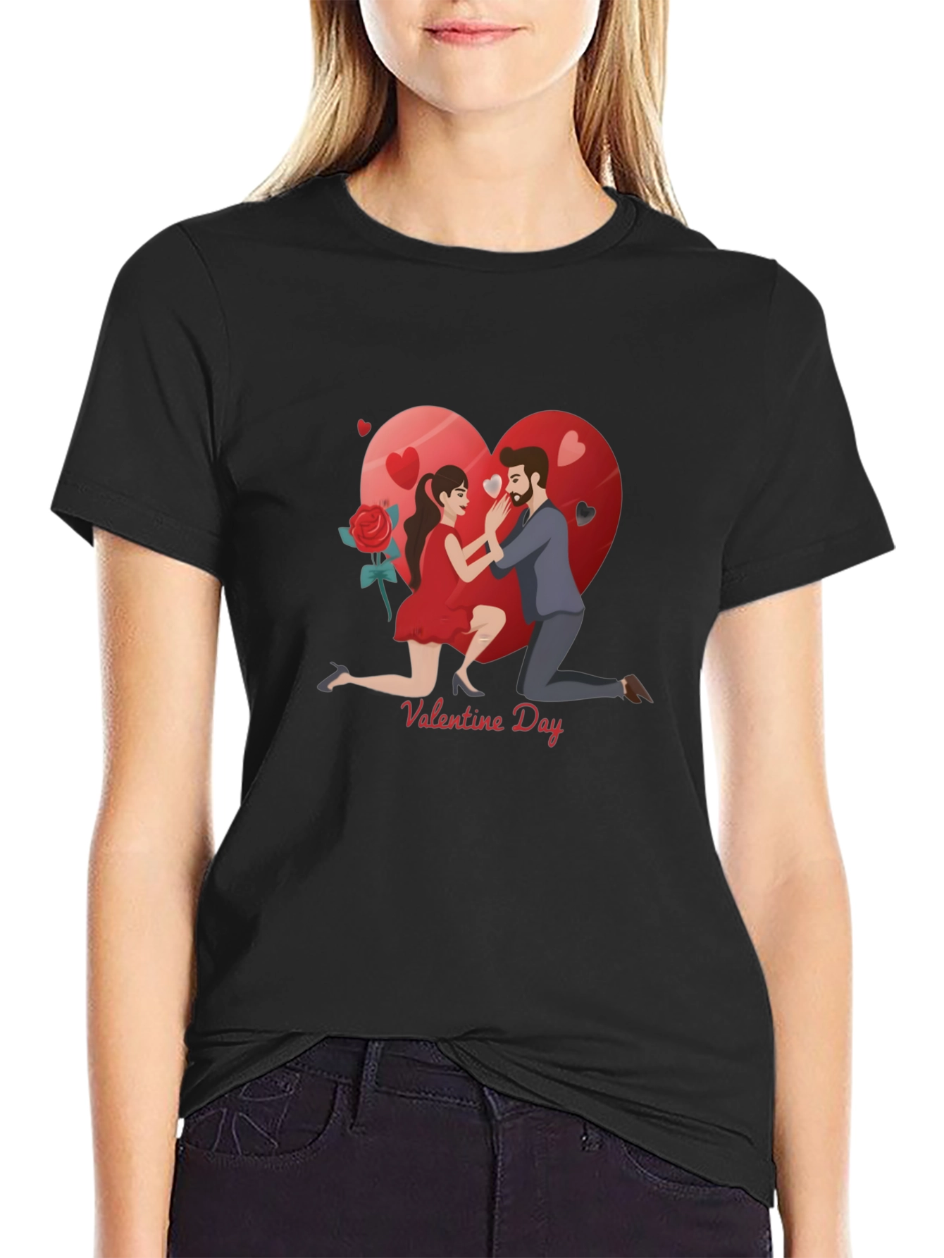 Valentines Day Proposal Graphic T-Shirt