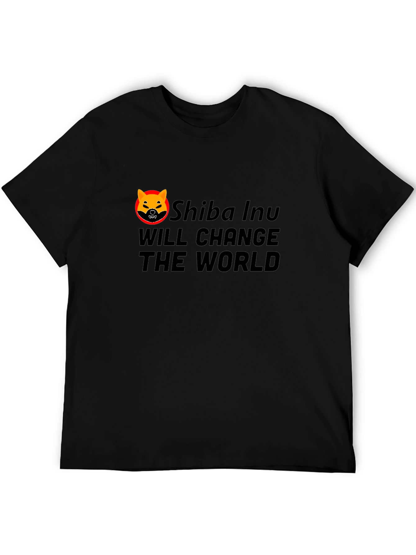 Shiba Inu Change The World Black T-Shirt