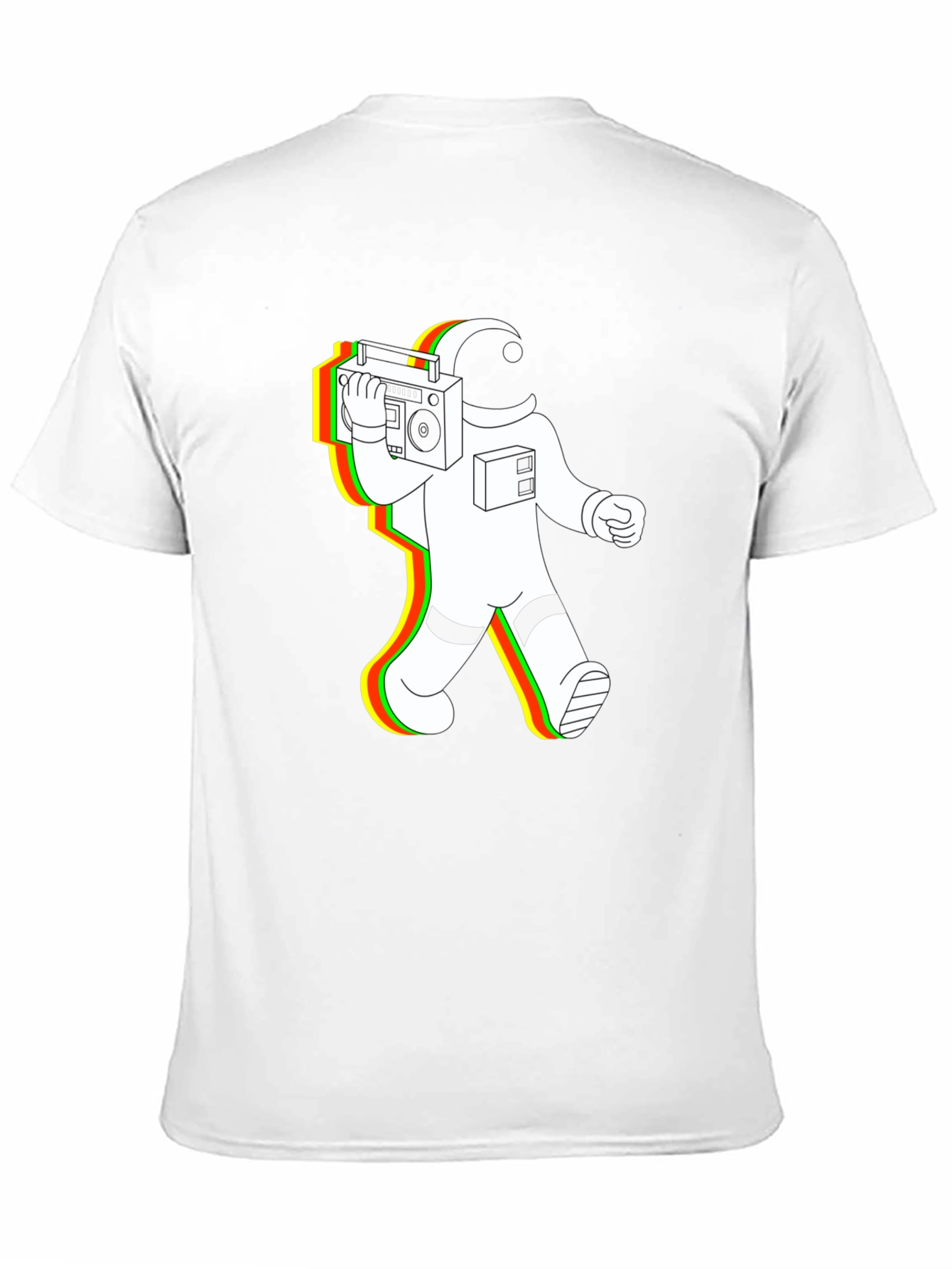 Astronaut Boombox T-Shirt - Retro Space Vibes
