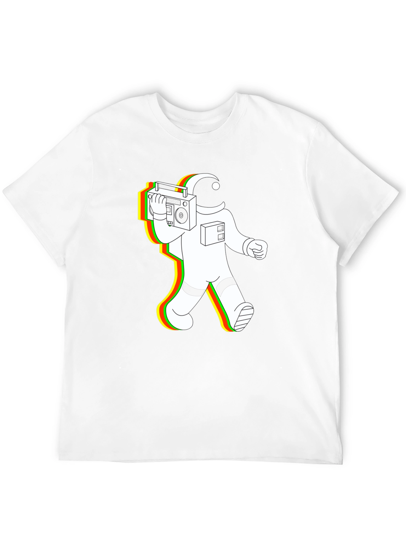 Astronaut Boombox T-Shirt - Retro Space Vibes