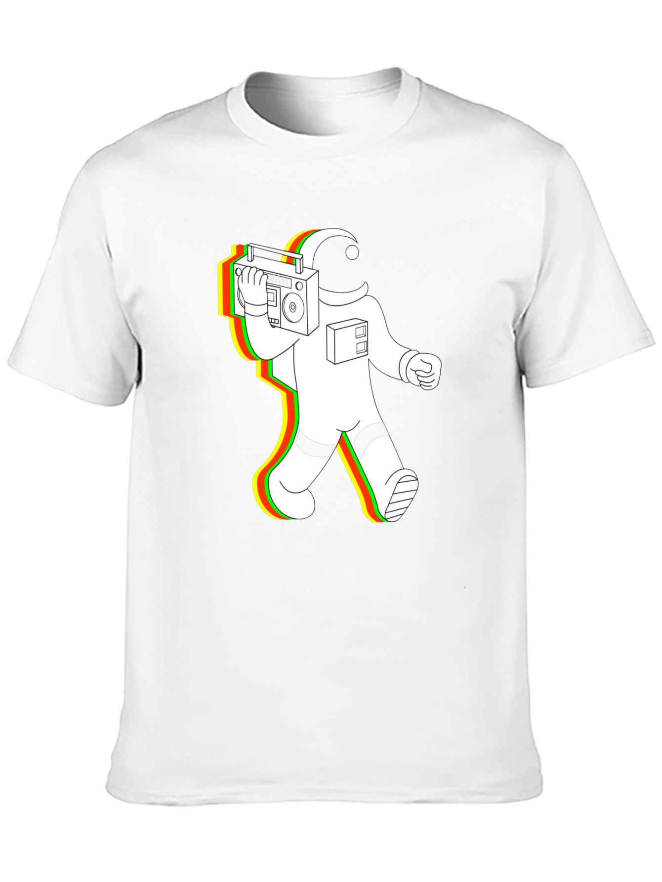 Astronaut Boombox T-Shirt - Retro Space Vibes