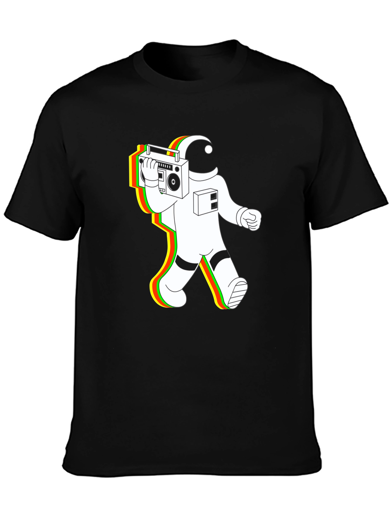Astronaut Boombox T-Shirt - Retro Space Vibes