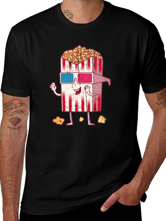 Popcorn T-Shirt - 3D Glasses Graphic Tee