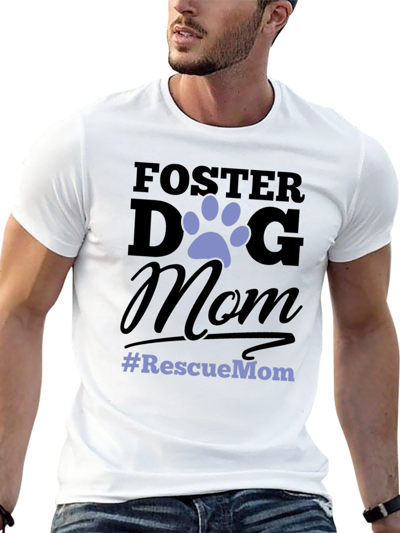 Foster Dog Mom Graphic T-Shirt - Rescue Pet Advocate