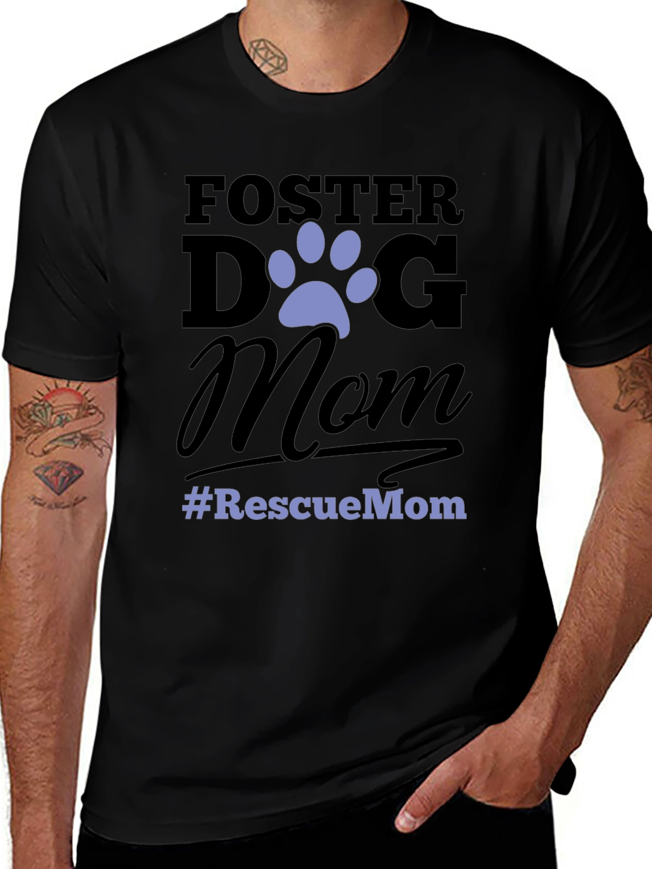 Foster Dog Mom Graphic T-Shirt - Rescue Pet Advocate