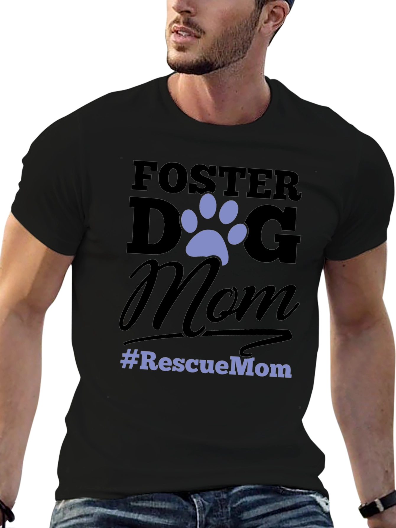 Foster Dog Mom Graphic T-Shirt - Rescue Pet Advocate