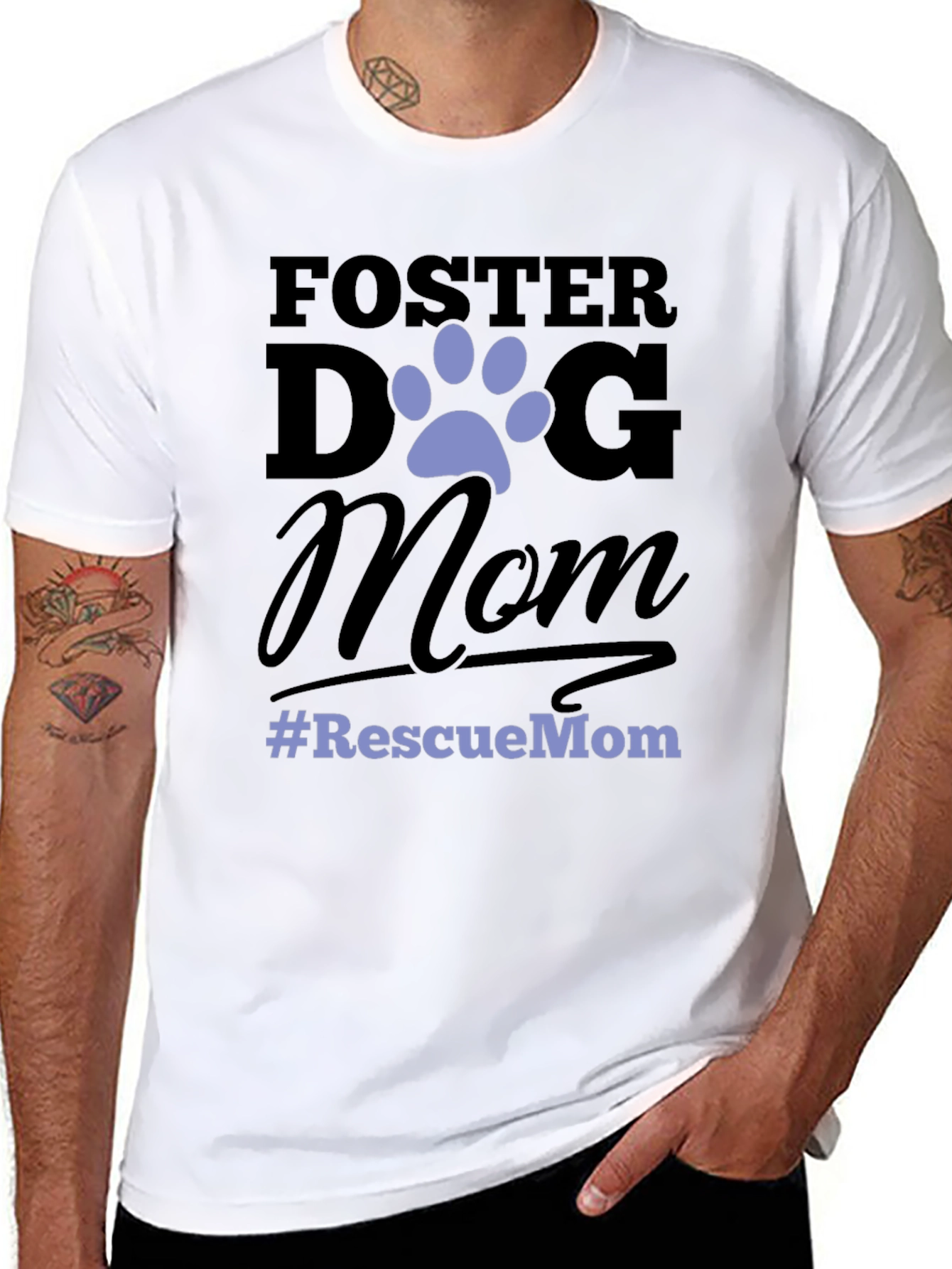Foster Dog Mom Graphic T-Shirt - Rescue Pet Advocate