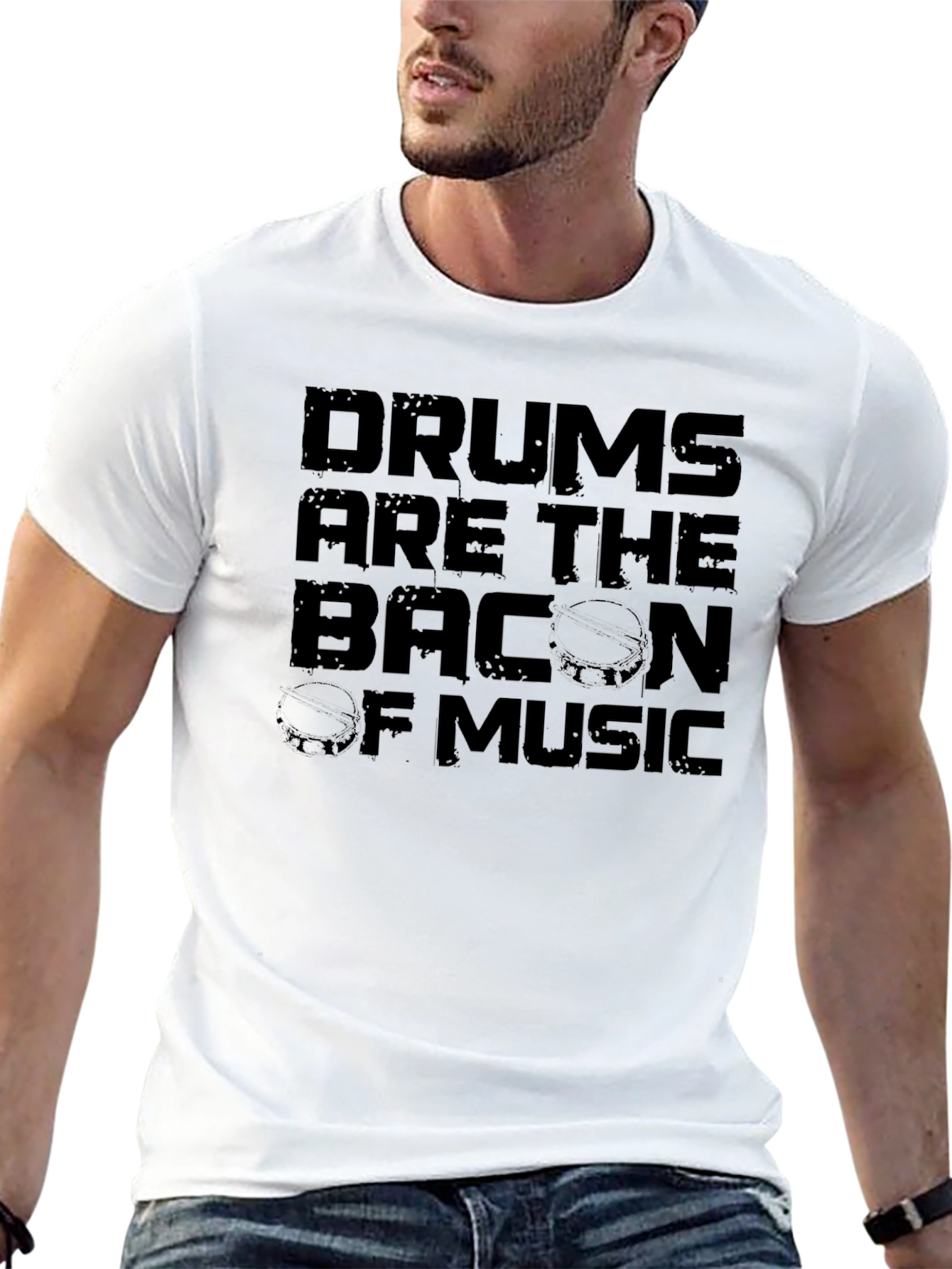 Drums are the Bacon of Music Graphic Tee