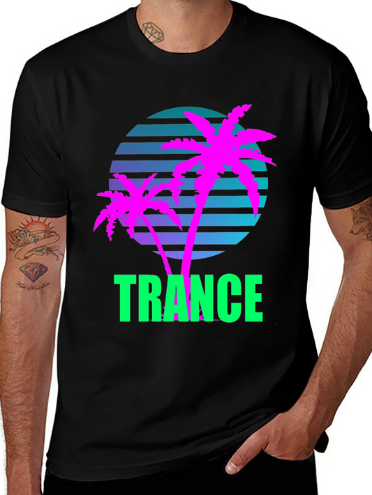 Retro Trance Palm Tree T-Shirt