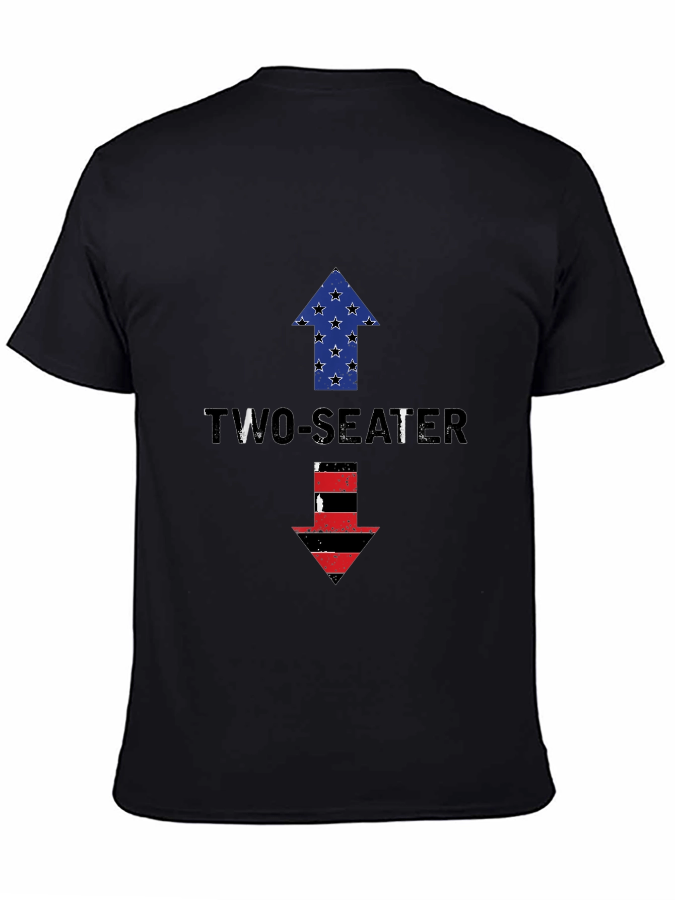Two-Seater Graphic Tee - Patriotic Arrows Design