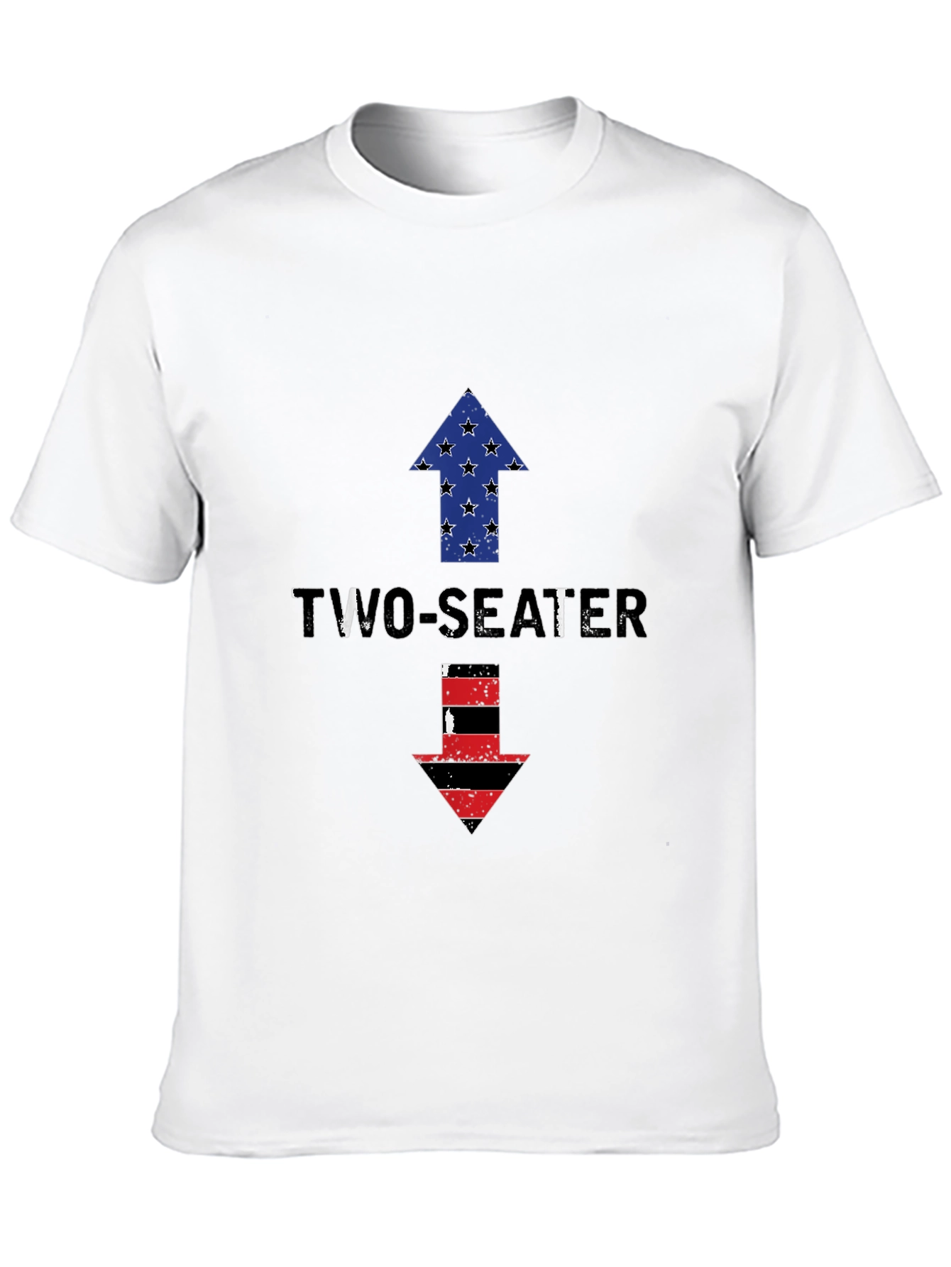 Two-Seater Graphic Tee - Patriotic Arrows Design
