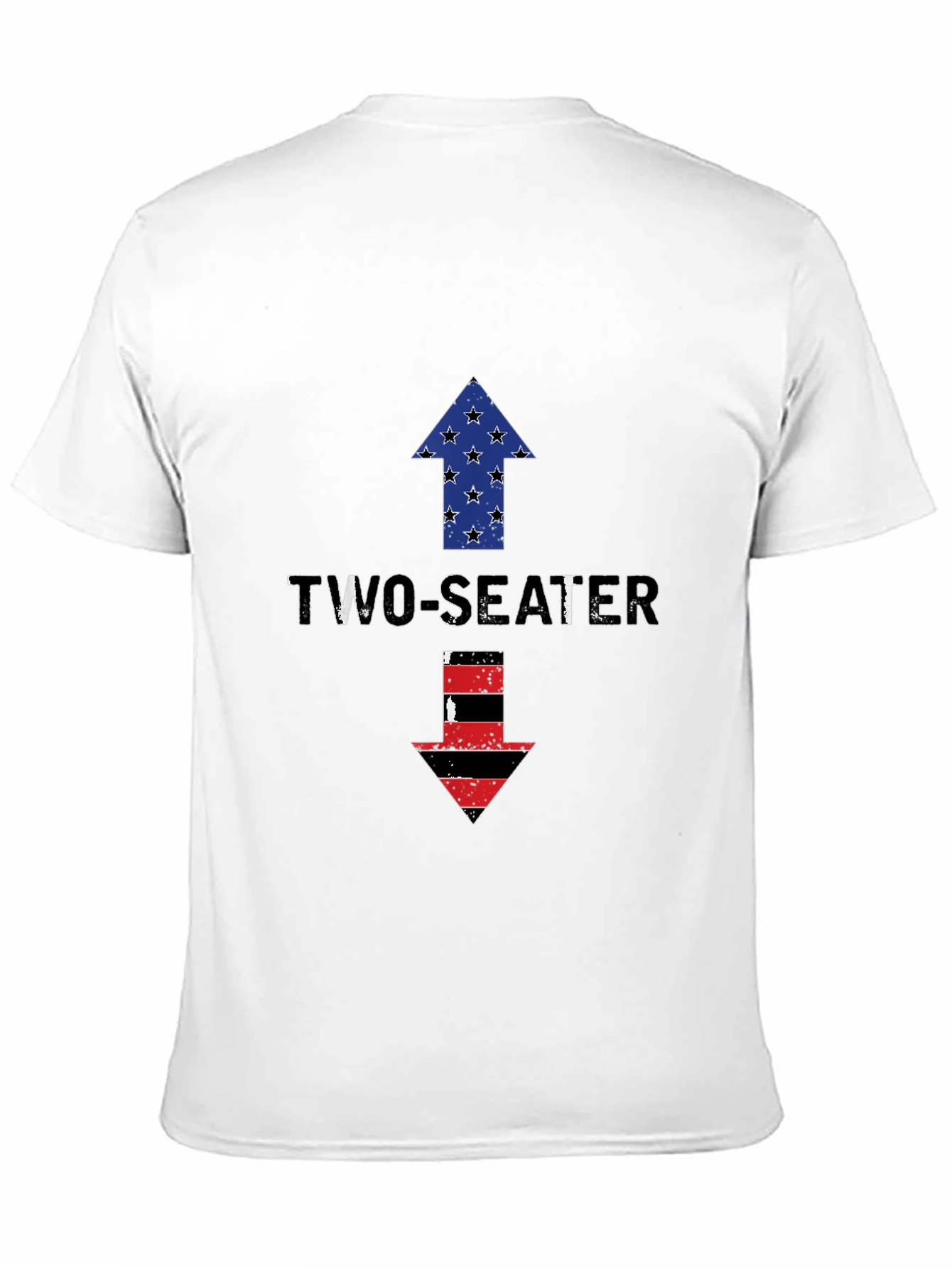 Two-Seater Graphic Tee - Patriotic Arrows Design