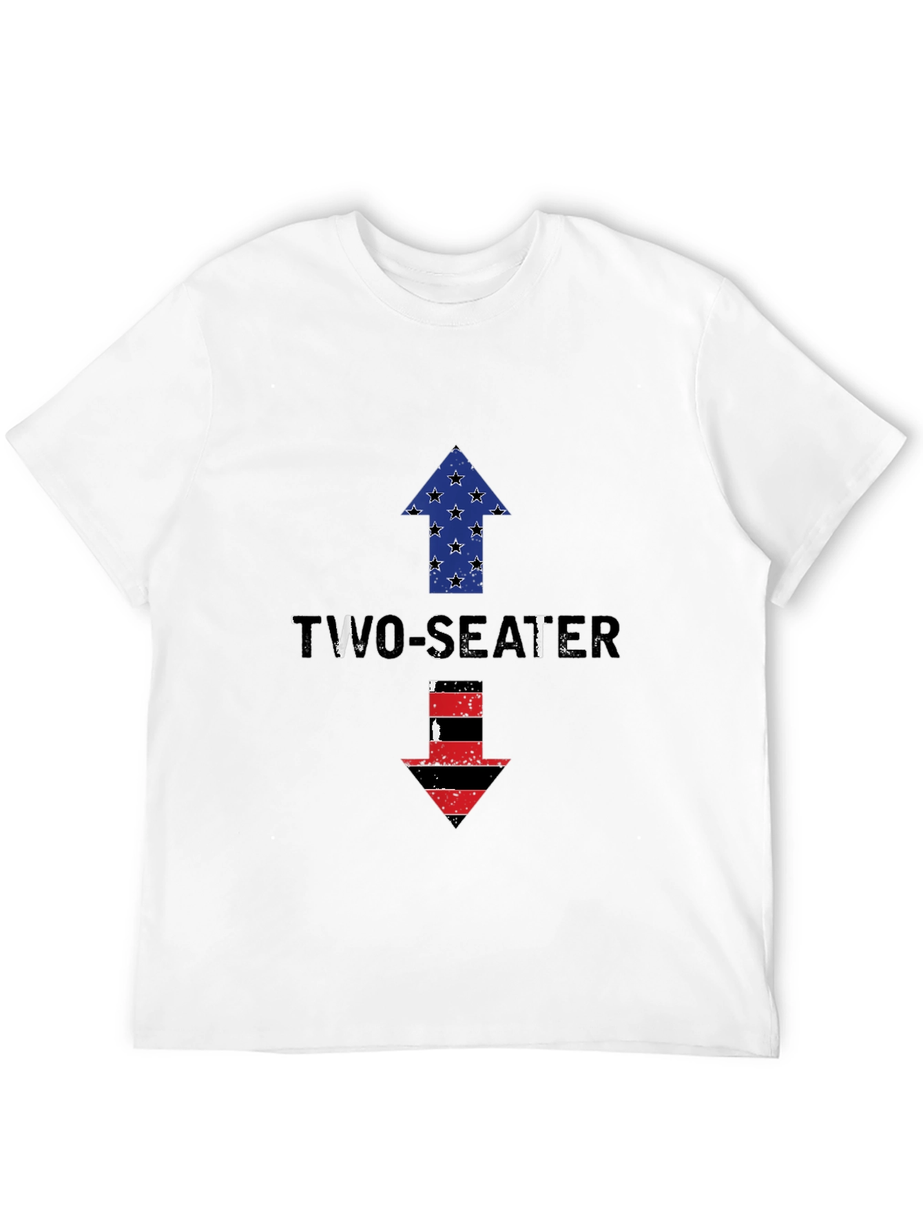 Two-Seater Graphic Tee - Patriotic Arrows Design