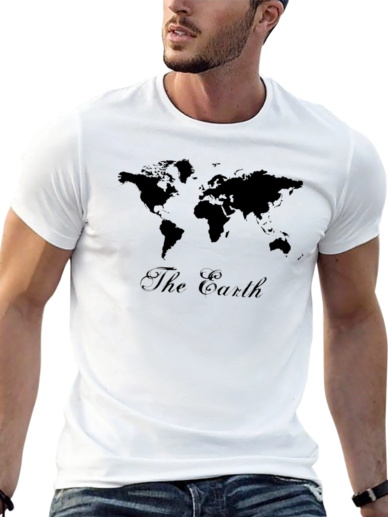 The Earth Map T-Shirt - Black