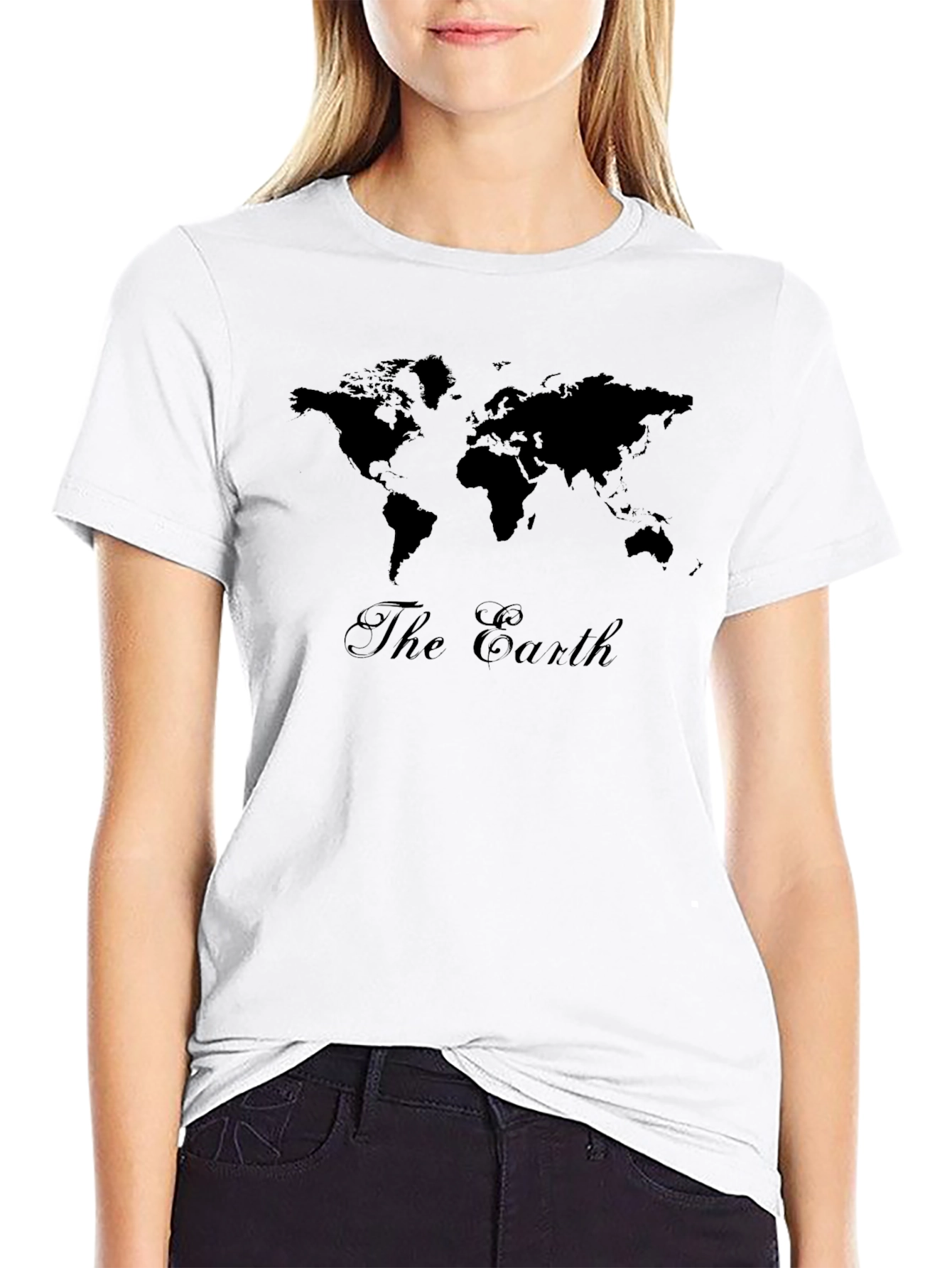 The Earth Map T-Shirt - Black