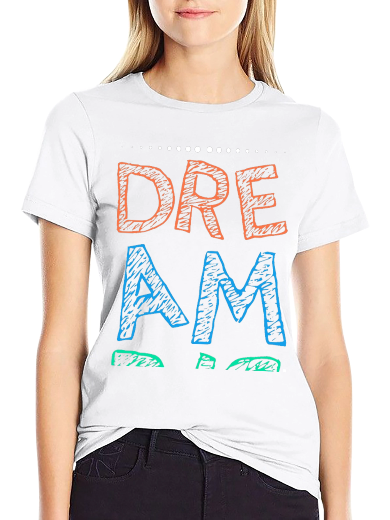 Dream Tee - Graphic Print Black T-Shirt